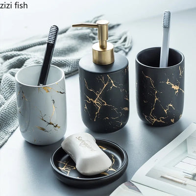 Nordic Matte Bathroom Accessories Set