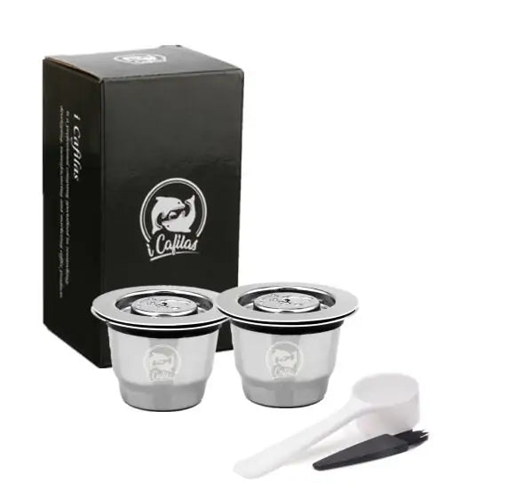 Stainless Steel Refillable Coffee Capsule and Accessories